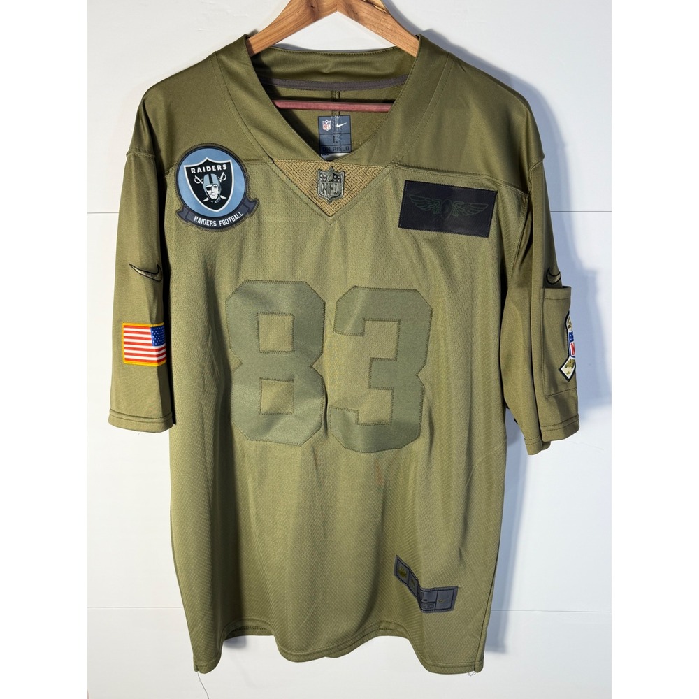 Nike NFL Raiders Darren Waller 83 Salute to Service Jersey Olive Green Large